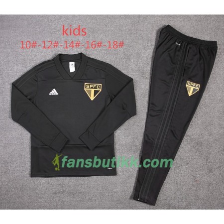 Sao Paulo Barn Trenings Collegegenser Set Svart 2018-2019